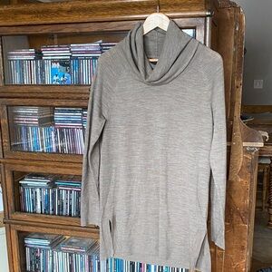 ADRIENNE VITADINI Extra Fine Merino Wool Cowl Neck Tunic/Mini Size XL
